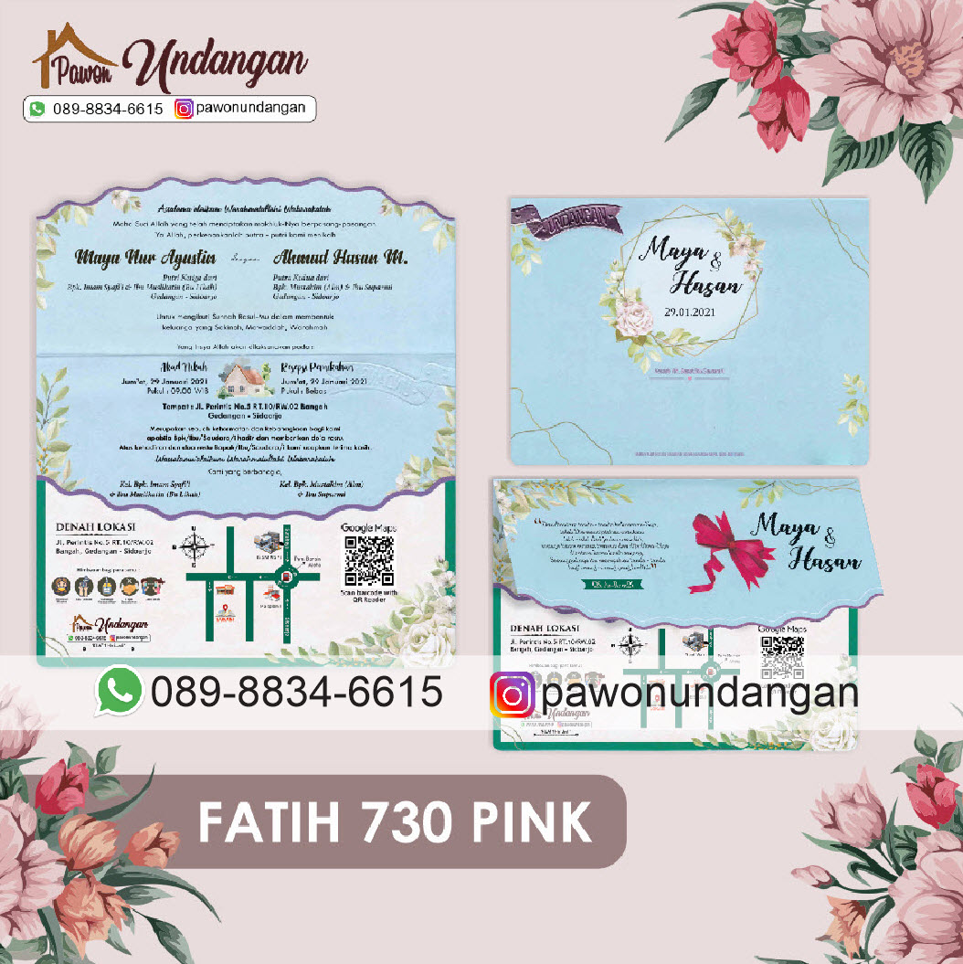 undangan new fatih 730 pink